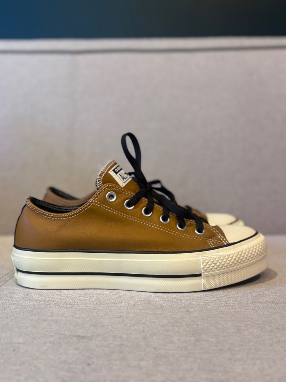 Converse Low Top Vegan Leather Platform Sneaker, Women's 8.5